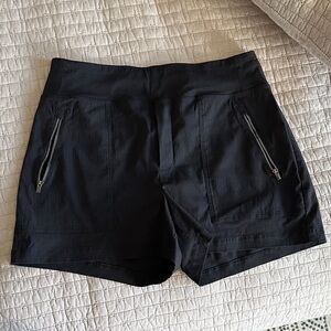Women's Black Zippered Shorts